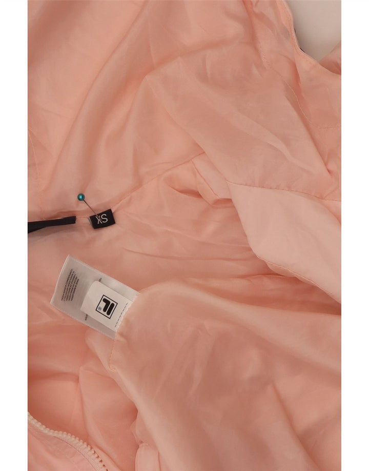 Fila Dame Hætte Oversized regnjakke UK 6 XS Pink Polyester