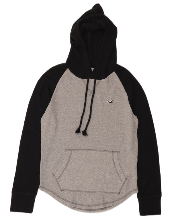 Hollister hættetrøje til kvinder UK 6 XS Grå Colourblock Bomuld