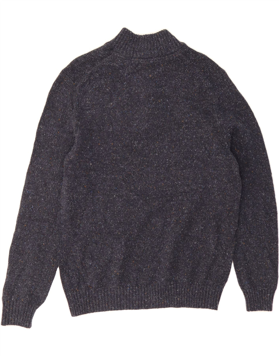 IZOD Mens Button Neck Jumper Sweater Large Navy Blue Flecked Acrylic Vintage Izod and Second-Hand Izod from Messina Hembry 