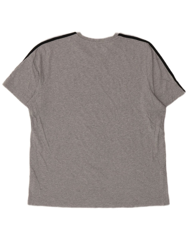 Adidas Herre T-Shirt Top XL Grå Bomuld
