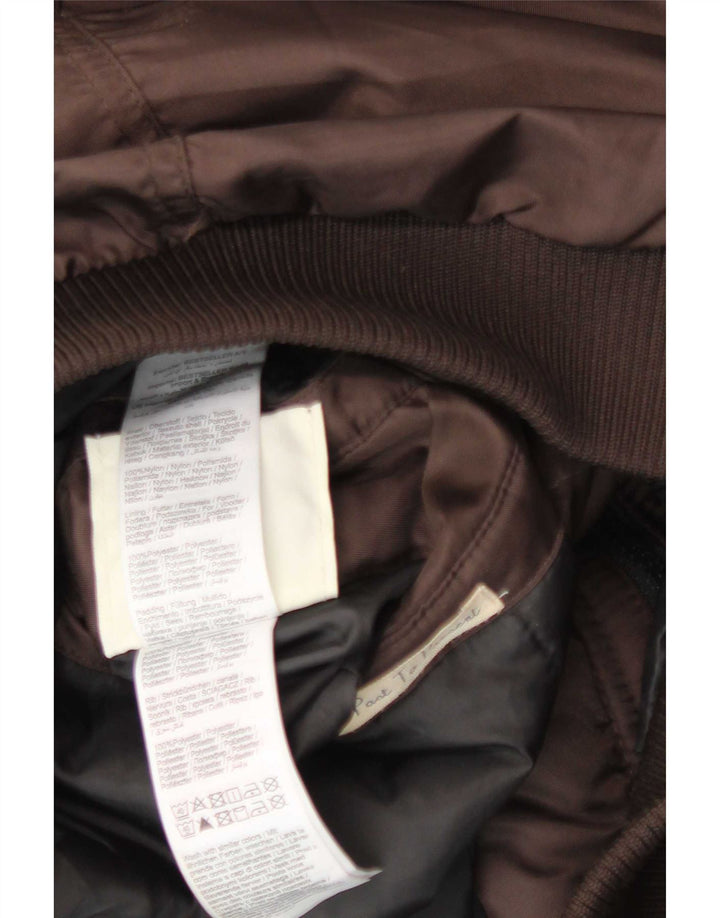 Jack & Jones Bomberjakke med hætte til mænd UK 40 Large Brown Polyester