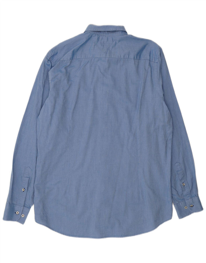 TOMMY HILFIGER Mens Slim Fit Shirt 2XL Blue Cotton
