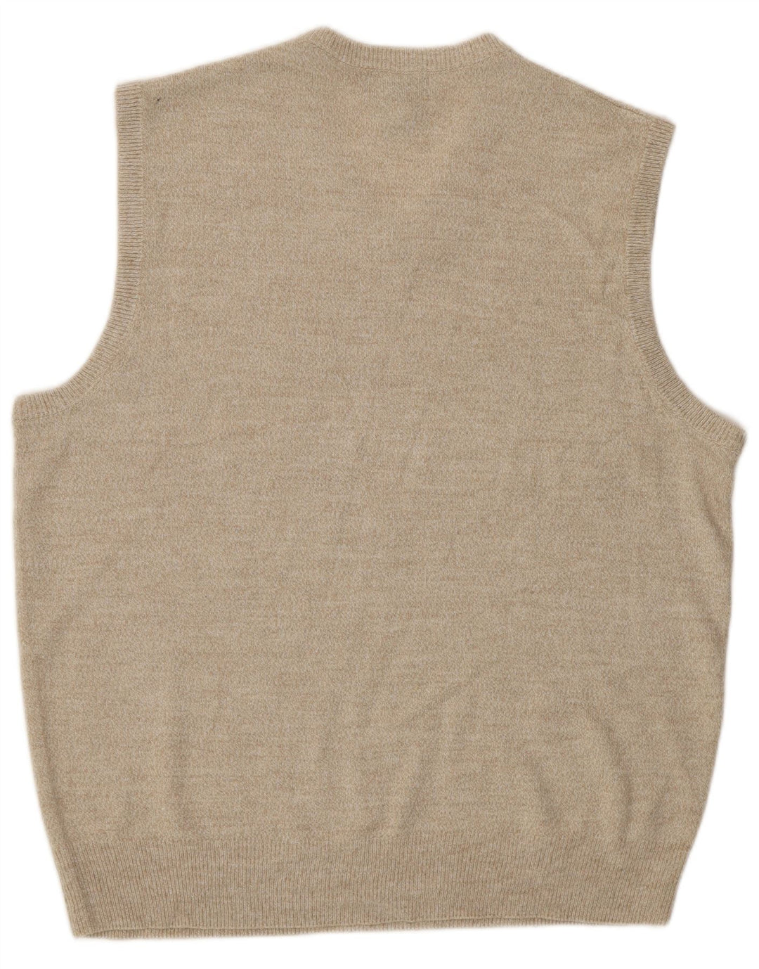 DOCKERS Mens Vest Tank Top XL Beige Check Acrylic