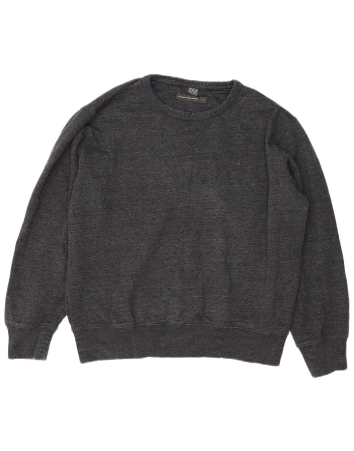 French Connection Herre Sweatshirt Jumper Stor Grå Bomuld