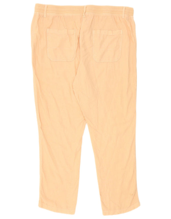 Marks & Spencer Dame Slim Casual Bukser UK 16 Large W36 L28 Pink Linen