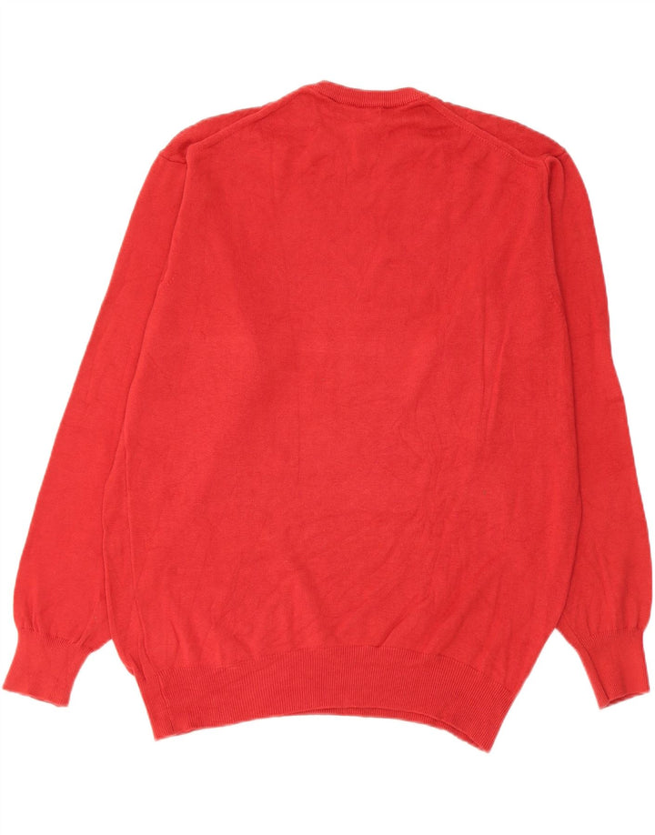 Zara Herre Jumper Sweater med rund hals Stor rød bomuld