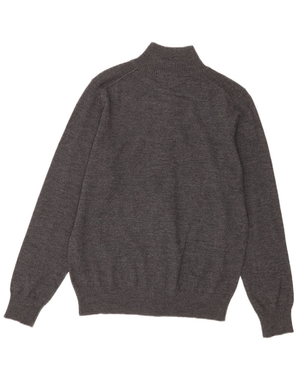 Zara Herre Cardigan Sweater Medium Grey Uld