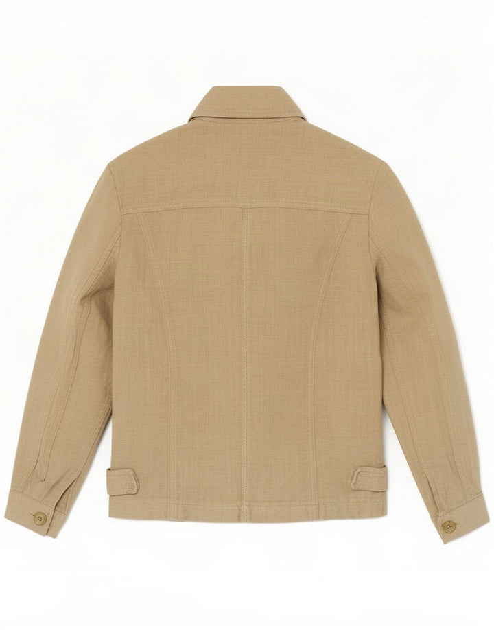 Emanuel Ungaro Womens Utility Jacket IT 44 Medium Beige Linen