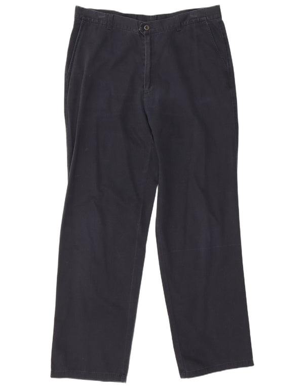 Dockers Mens Straight Chino Trousers W36 L32 Navy Blue