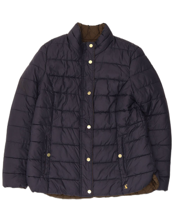 Joules Womens Vendbar Polstret Jakke UK 16 Large Navy Blue Polyamide