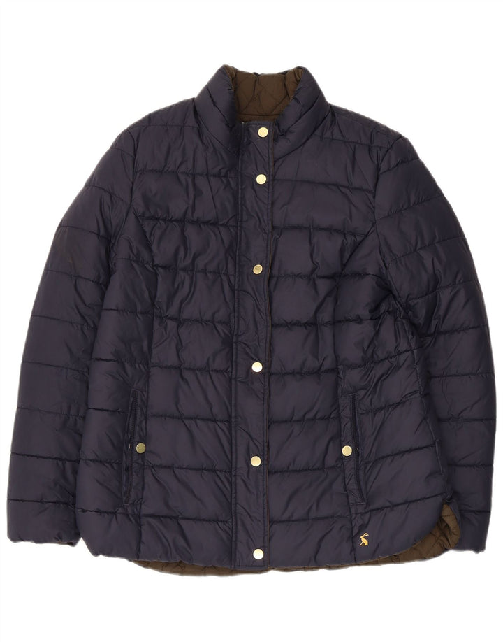 Joules Womens Vendbar Polstret Jakke UK 16 Large Navy Blue Polyamide