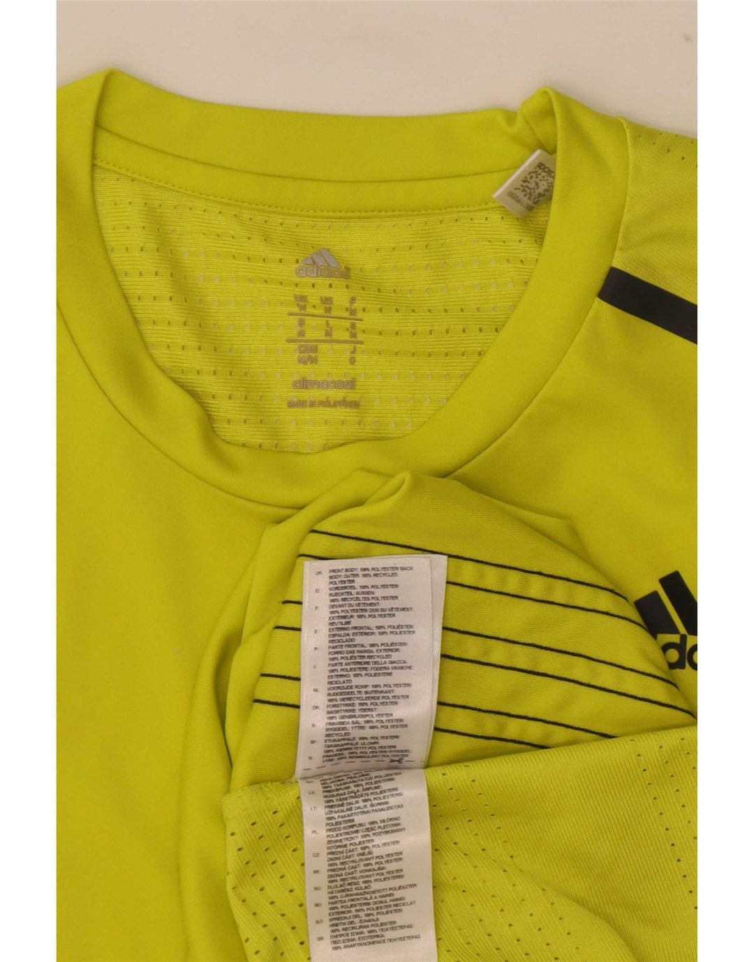 Adidas Herre Climacool T-Shirt Top Medium Gul Polyester