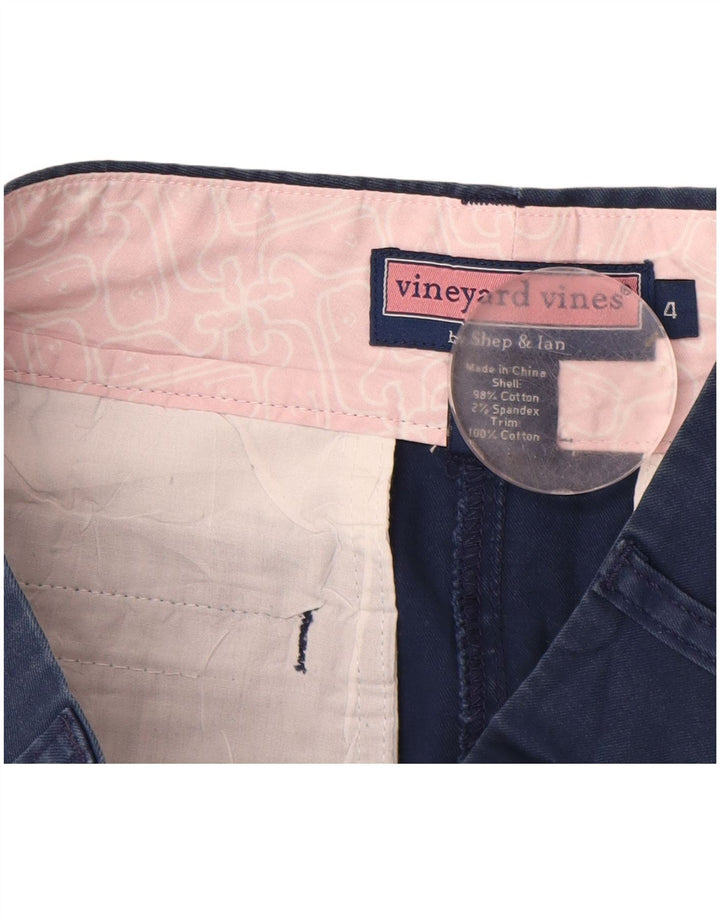 Vineyard Vines Dame Mini-nederdel US 4 Small W30 Navy Blue Cotton