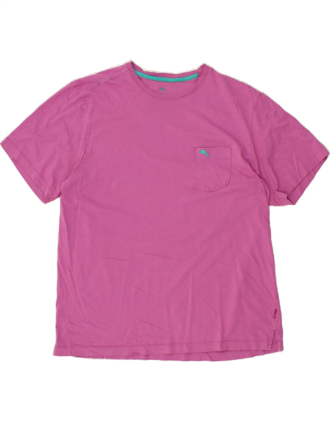 TOMMY BAHAMA Mens T-Shirt Top Medium Pink Cotton Vintage Tommy Bahama and Second-Hand Tommy Bahama from Messina Hembry 