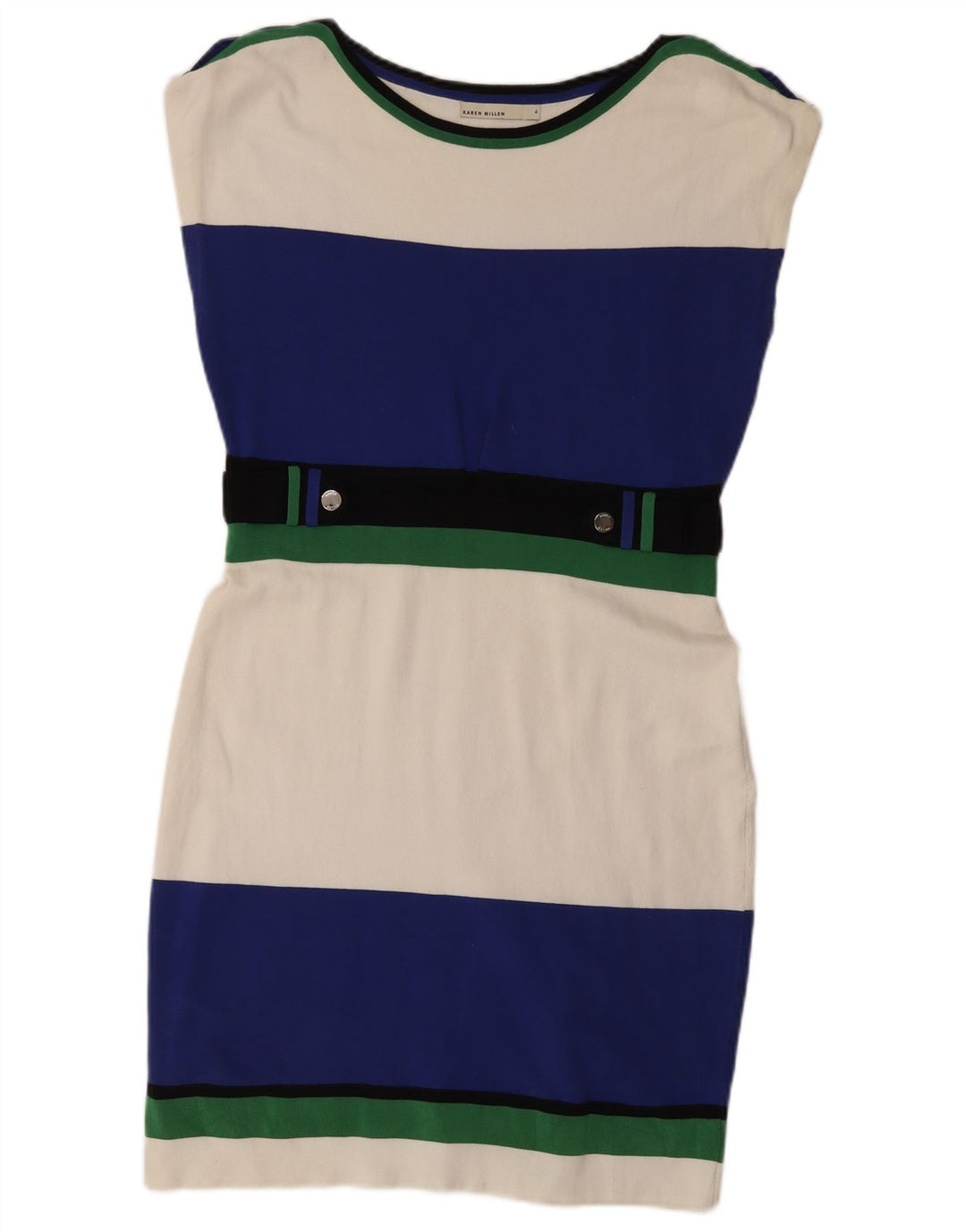 Karen Millen Kvinders Oversized Sheath Dress US 4 Small Multicolored Striped