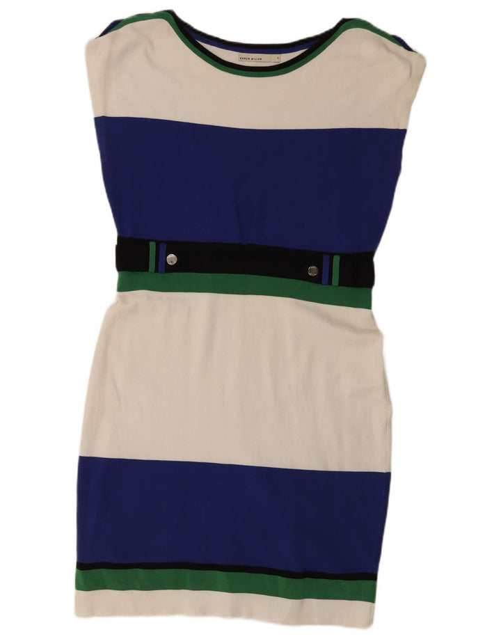 Karen Millen Kvinders Oversized Sheath Dress US 4 Small Multicolored Striped