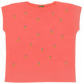 Benetton Womens Grafisk T-Shirt Top UK 14 Medium Pink