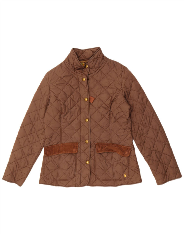 Joules Quiltet jakke til kvinder UK 12 Mellemgrå bomuld