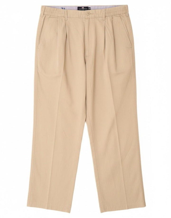 Marks & Spencer Herre Blue Harbor Pegged Chino Bukser W34 L29 Beige