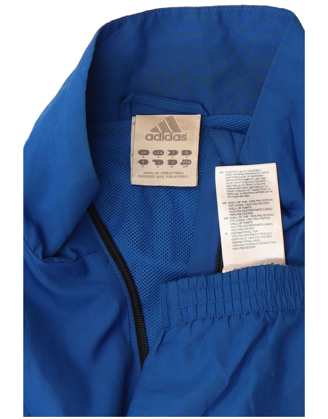 Adidas Træningsdragt til mænd, topjakke, lille blå polyester