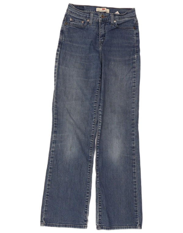 Levi's Womens 512 Perfectly Slanking Bootcut Jeans W26 L30 Blue Cotton