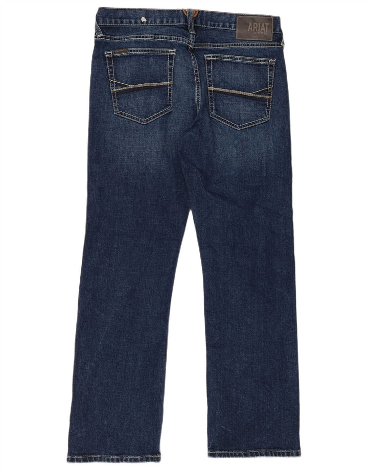 ARIAT Herre Slim Fit Straight Jeans W33 L30 Blå Bomuld