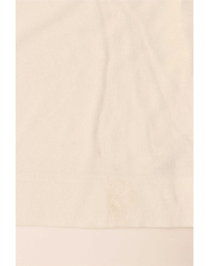 Puma Womens Crop T-Shirt Top UK 14 Medium White Bomuld