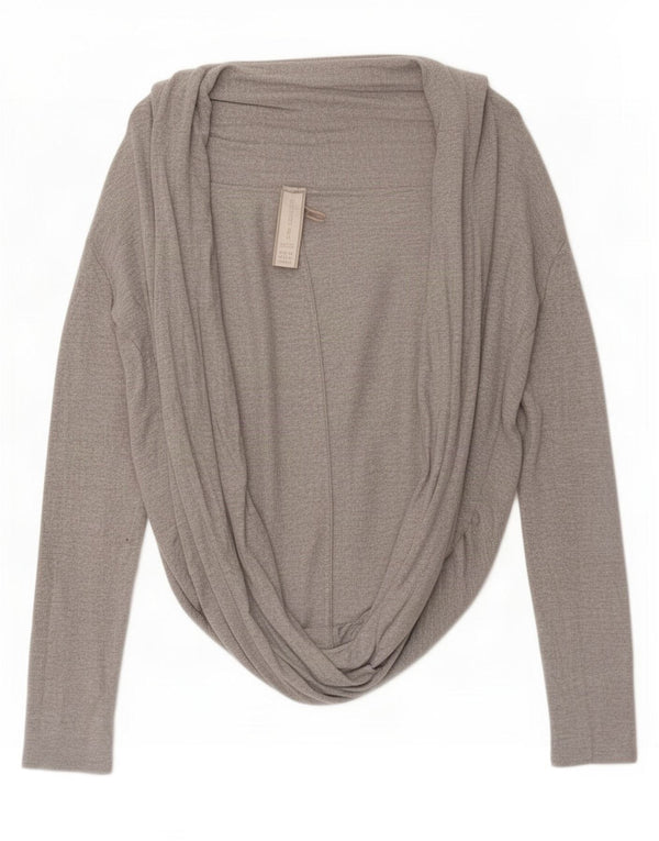 Zara Womens Oversized Open Bolero Jumper UK 14 Medium Grey