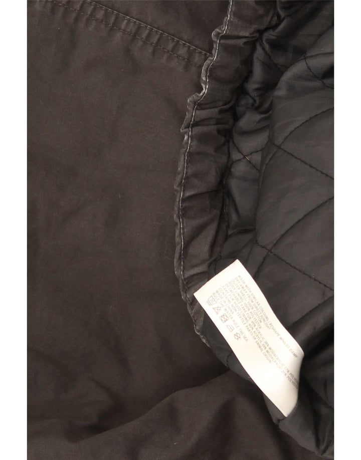 Fat Face Dame Parka Jacket UK 14 Stor Grå Bomuld