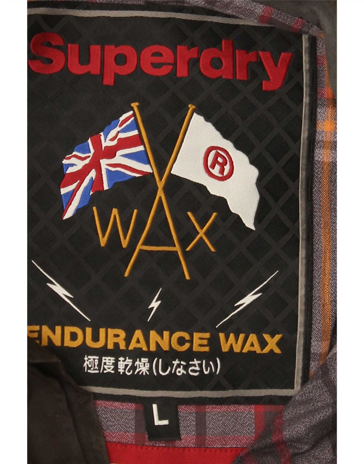 Superdry Herre Utility Jacket UK 40 Stor brun bomuld