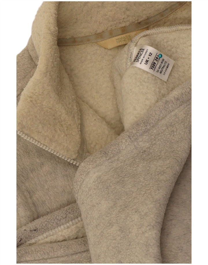 Marks & Spencer Fleecejakke til kvinder UK 12 Medium Beige Polyester