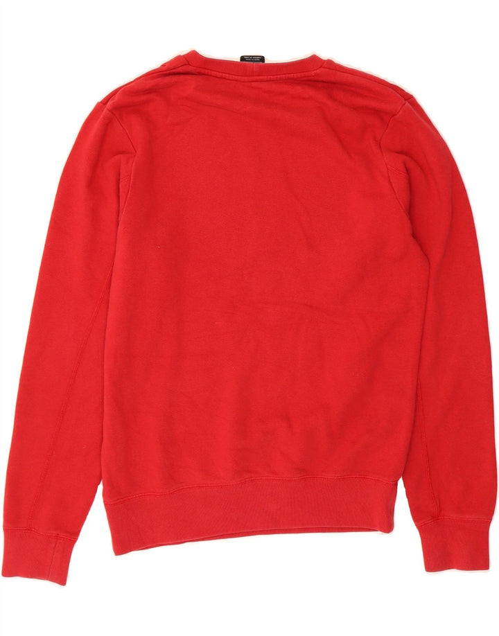 JORDAN Mens Graphic Sweatshirt Jumper Small Red Cotton Vintage Jordan and Second-Hand Jordan from Messina Hembry 