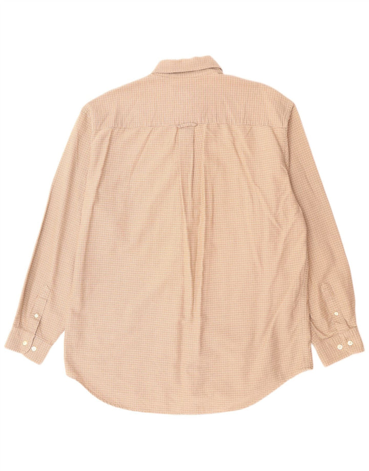 EDDIE BAUER Herreskjorte Stor beige ternet bomuld