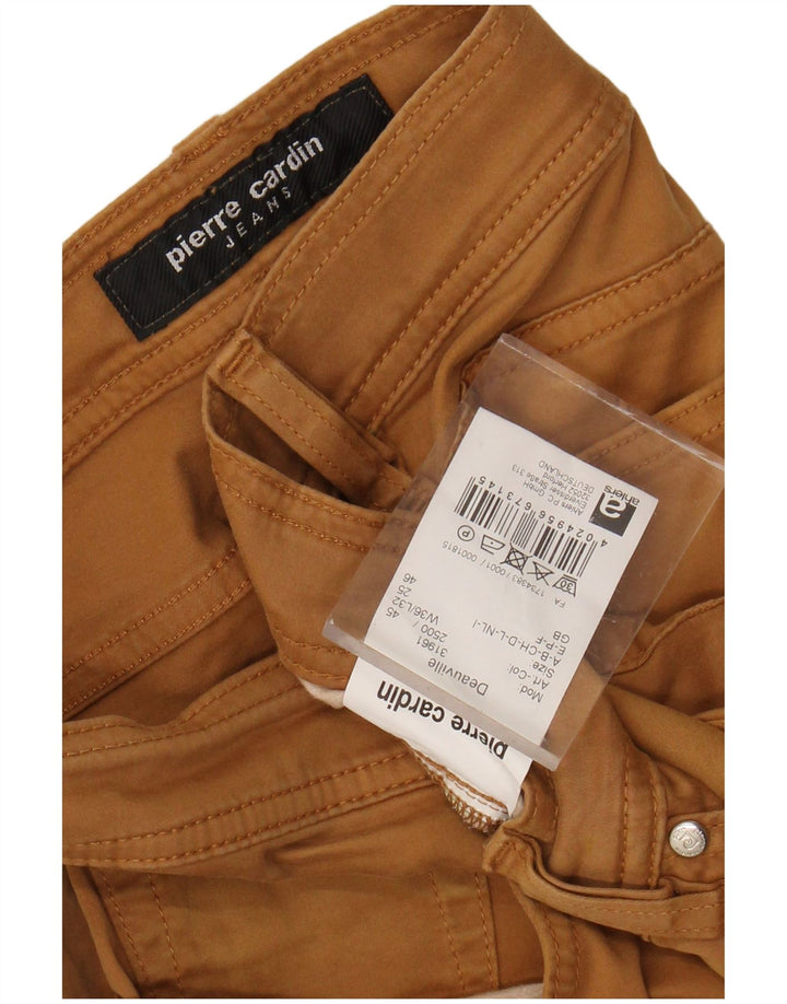 PIERRE CARDIN Straight Casual Bukser til mænd W36 L32 Beige Bomuld