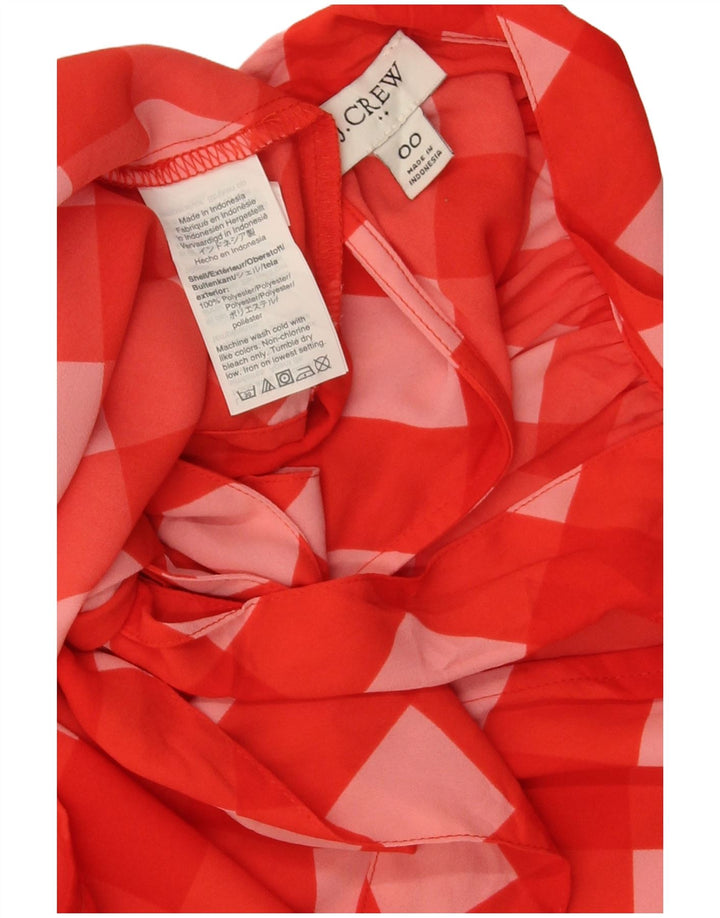 J. Crew Damesløjfe Halter Top US 00 2XS Rød Gingham Polyester