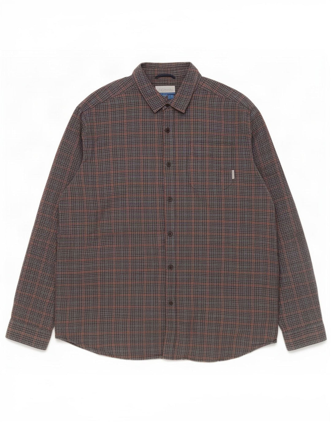 Columbia Herre Flanellskjorte 2XL Grå Gingham Bomuld