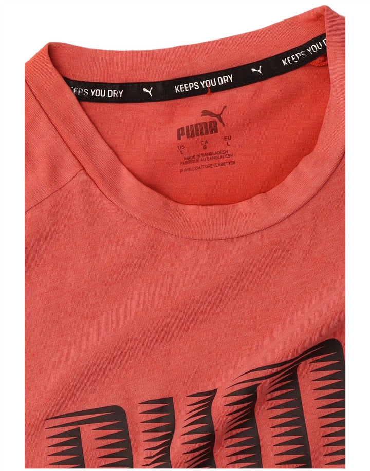 Puma Herre Grafisk T-Shirt Top Stor Rød