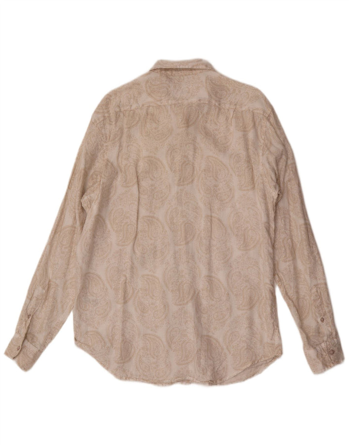 Nautica Herreskjorte Stor Beige Paisley Linned