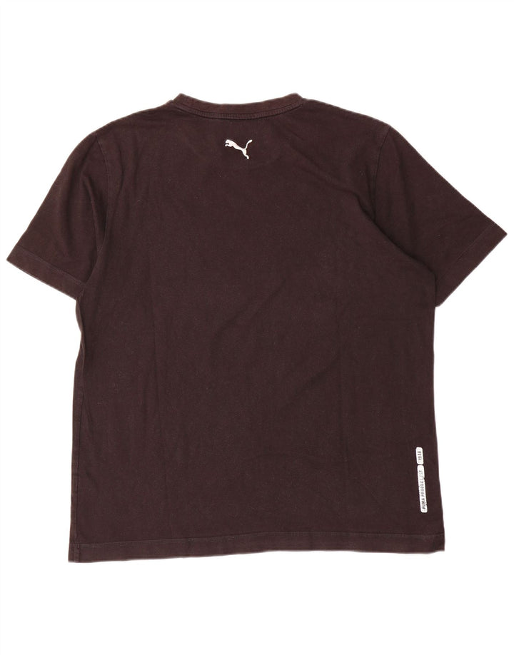 Puma Herre grafisk T-shirt Top Stor brun bomuld