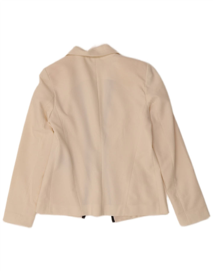 MISS SELFRIDGE Womens Open Blazer Jacket UK 12 Medium White Colourblock