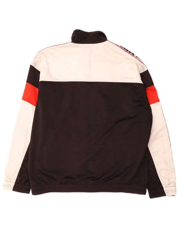 Diadora Herre grafisk træningsdragt Topjakke Størrelse 38 Medium Sort Colourblock