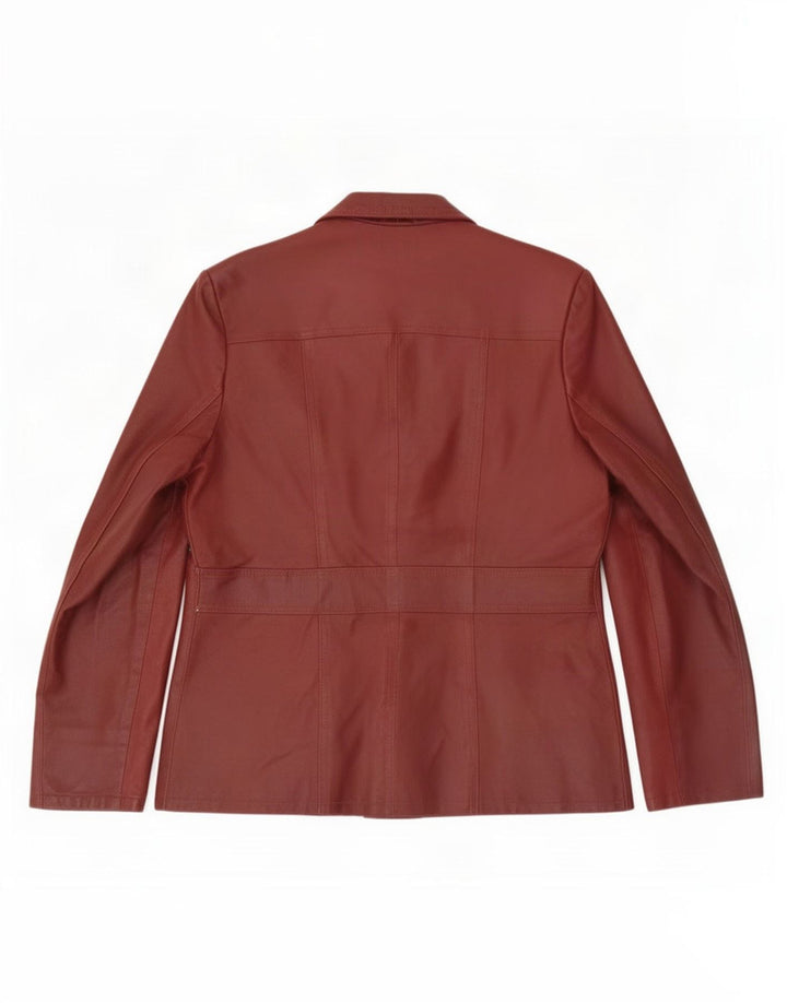 Barone Dame Læderjakke UK 18 XL Brun
