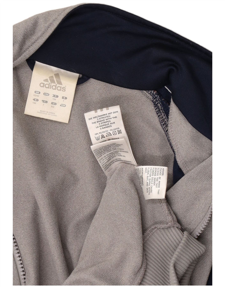 Adidas Træningsdragt til mænd Top jakke UK 42/44 Large Grey Colourblock Polyester