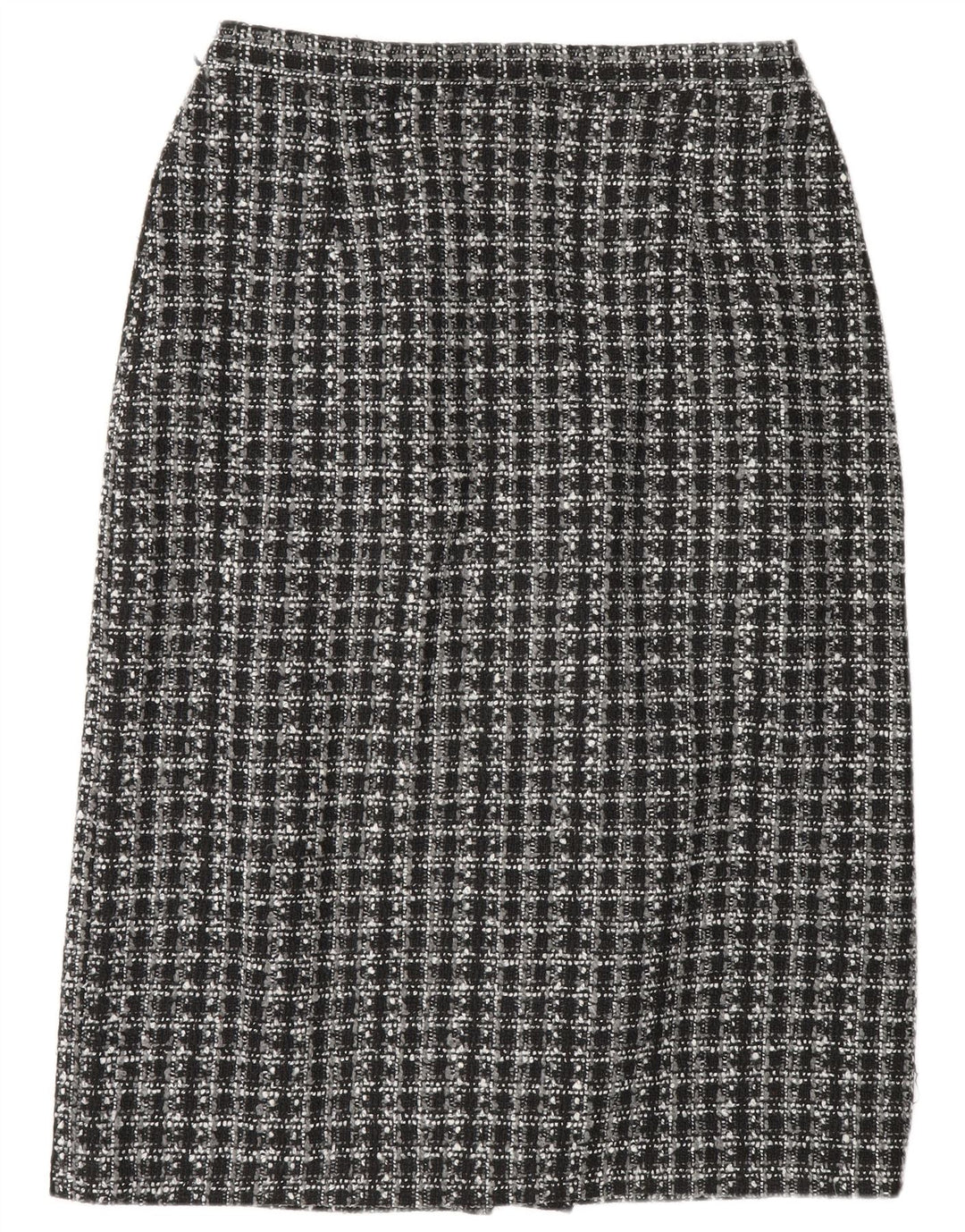 Klasse Womens Pencil Skirt UK 16 Large W32 Black Check Polyester