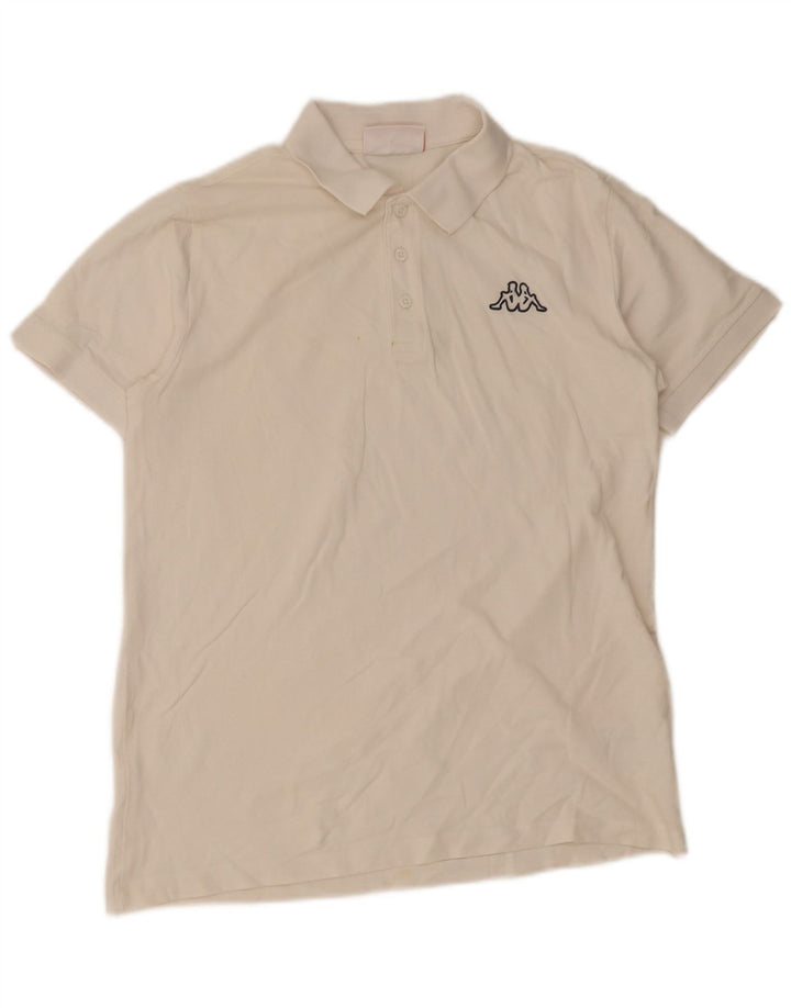 Kappa herre poloshirt Medium hvid bomuld