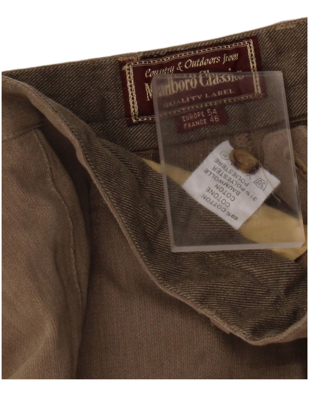 MARLBORO CLASSICS Herre tilspidsede Chinobukser EU 54 2XL W36 L29 Beige