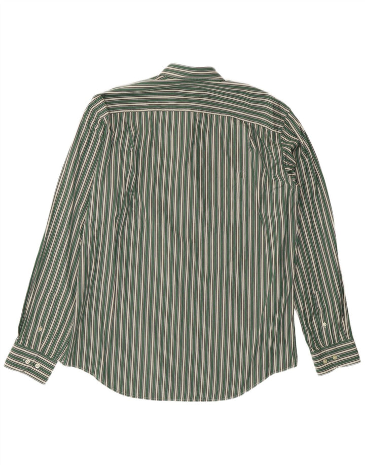 Lacoste Herreskjorte str. 42 Stor Grøn Stribet