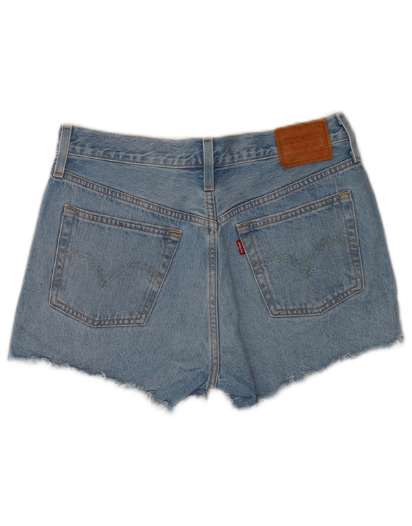 Levi's Womens 501 Distressed Denim Shorts W28 Medium Blue Cotton
