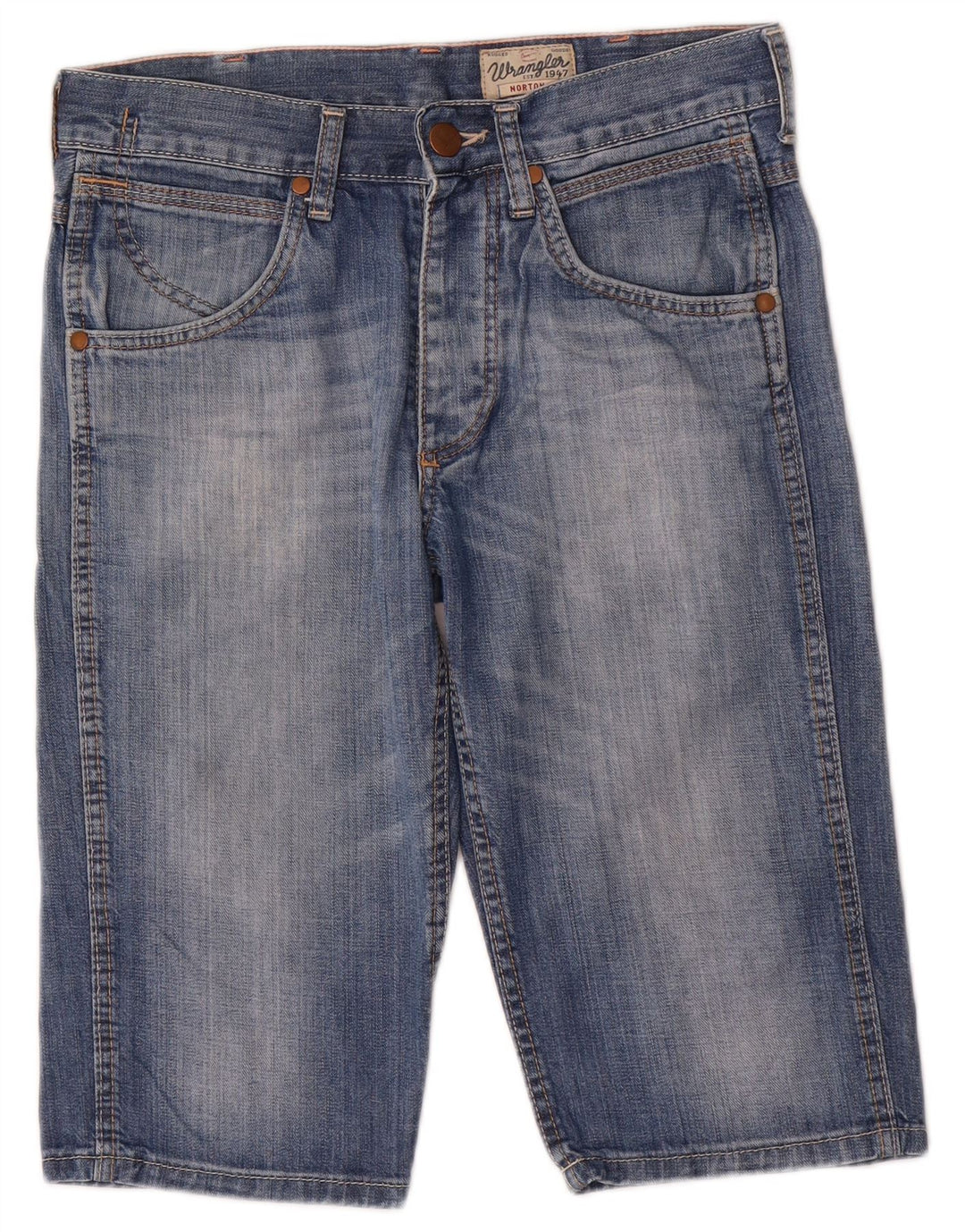 WRANGLER Norton denimshorts til mænd W29 Små blå bomuld