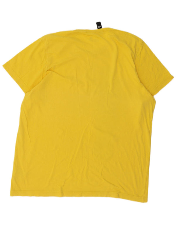 Adidas Herre grafisk T-shirt top XL gul bomuld